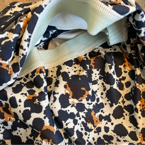 SAGE Women’s Navy Blue Orange Racer Back Sports Bra  Removable Pads Size Small - Picture 9 of 9